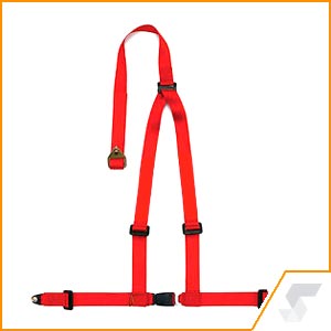 Accesorios Asientos Arnes 2 Puntos De Anclaje Rojo