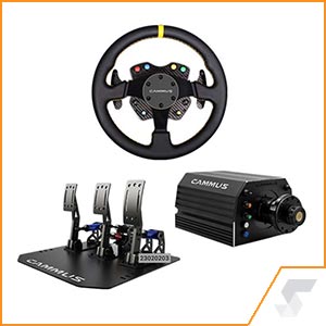 Volantes Gama Pro Cammus Ddwb 15nm And 3in1 Pedals And Gt1 Steering Wheel