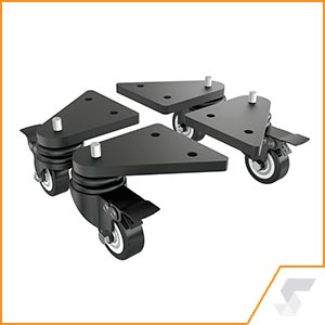 Cockpits Track Racer Caster Wheels With Brake Mounting Brackets