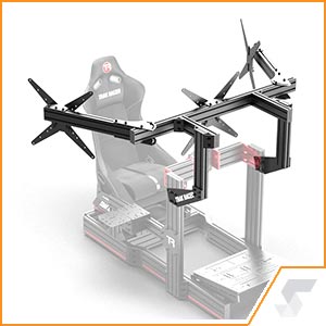 Cockpits Track Racer Cockpit Mounted Triple Monitor Mount